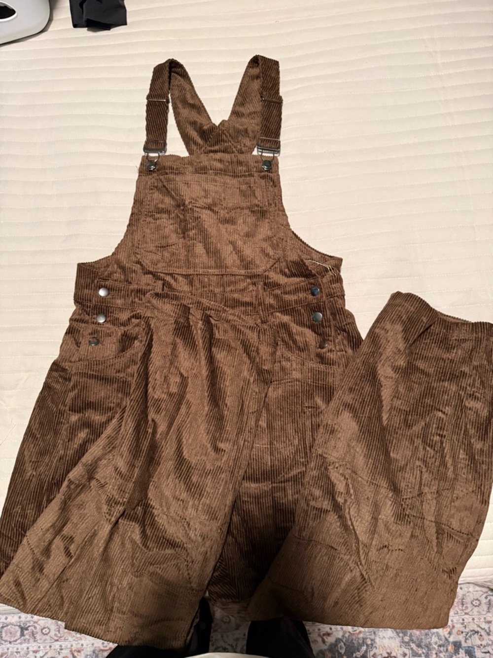 Brown Corduroy Women's Overalls - Classic Casual Style